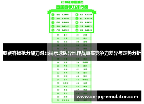 联赛客场抢分能力对比揭示球队异地作战真实竞争力差异与走势分析 联赛客场抢分能力对比揭示球队异地作战真实竞争力差异与走势分析